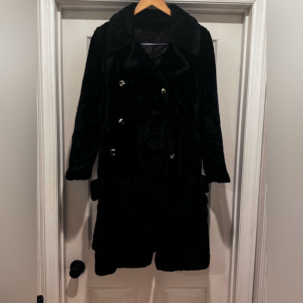 Vintage Borgazia black fur coat